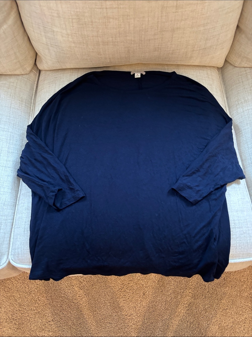 GAP Women's Navy Long-Sleeve Relaxed Top